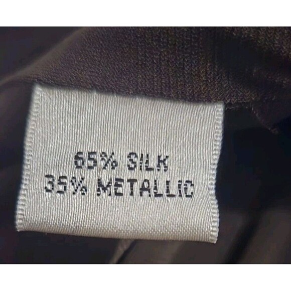 Vintage Chetta B Tiered Long Gown Women's 4 Brown Gold Silk Formal Y2k - Picture 8 of 9